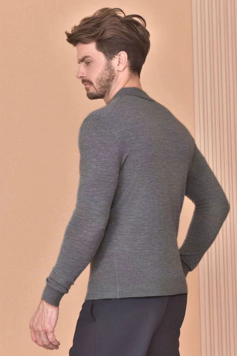 Loro Piana Поло с длинным рукавом Premium - Light Flower Gray