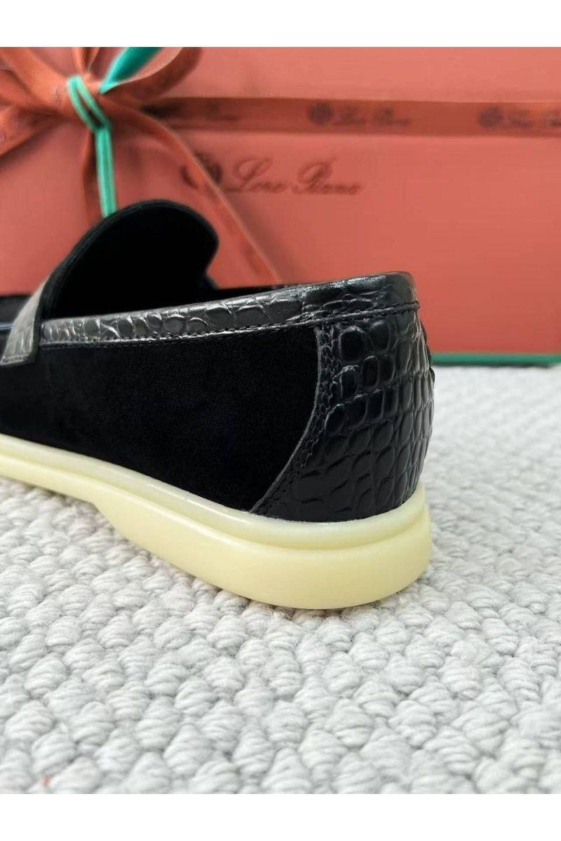 Loro Piana Женские лоферы Summer Charms Walk premium - Black