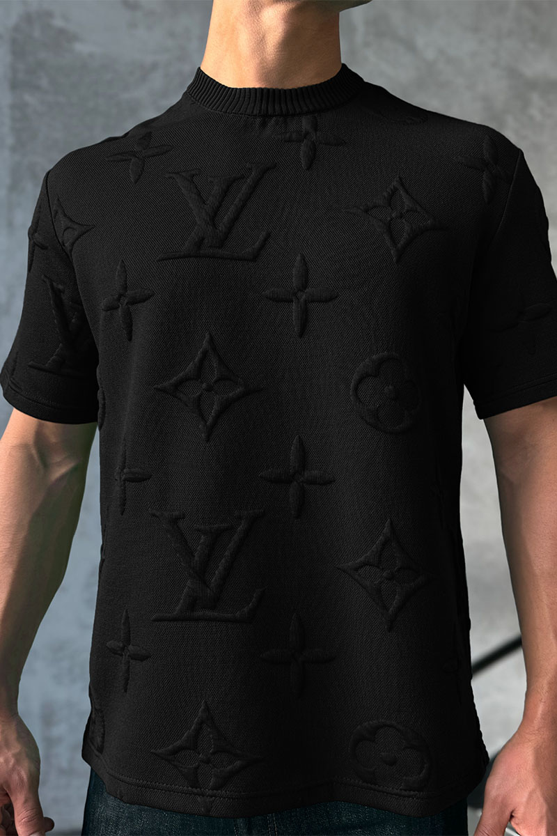 Lоuis Vuittоn Оверсайз футболка Embossed Monogram - Black