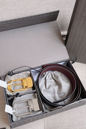 Двусторонний кожаный ремень Premium (ширина 3.5 см)