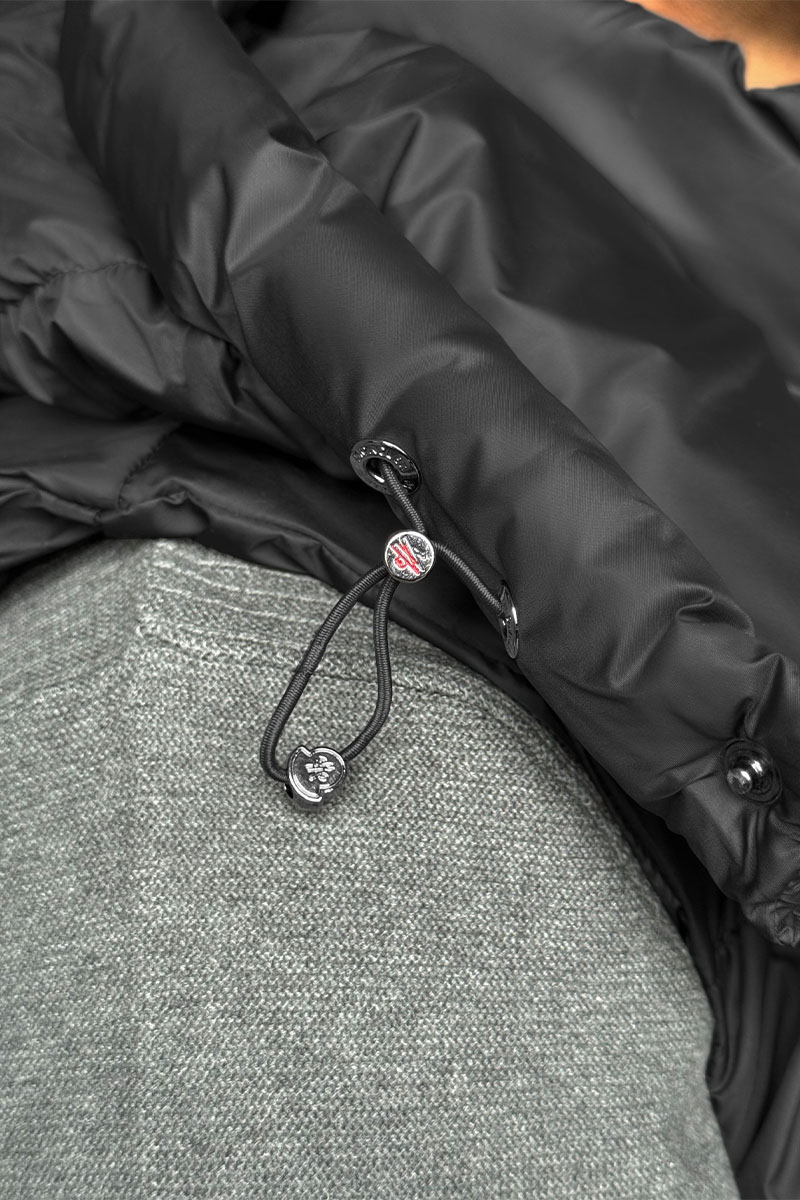Moncler Мужской чёрный жилет logo-patch 