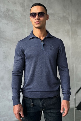 Мужская кофта zip-up - Indigo