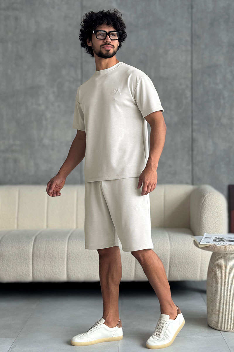 Loro Piana Мужская бежевая футболка 