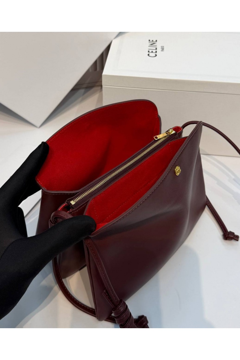 Celine Кожаная сумка Trio Flap premium 22.5x13x3.5 см