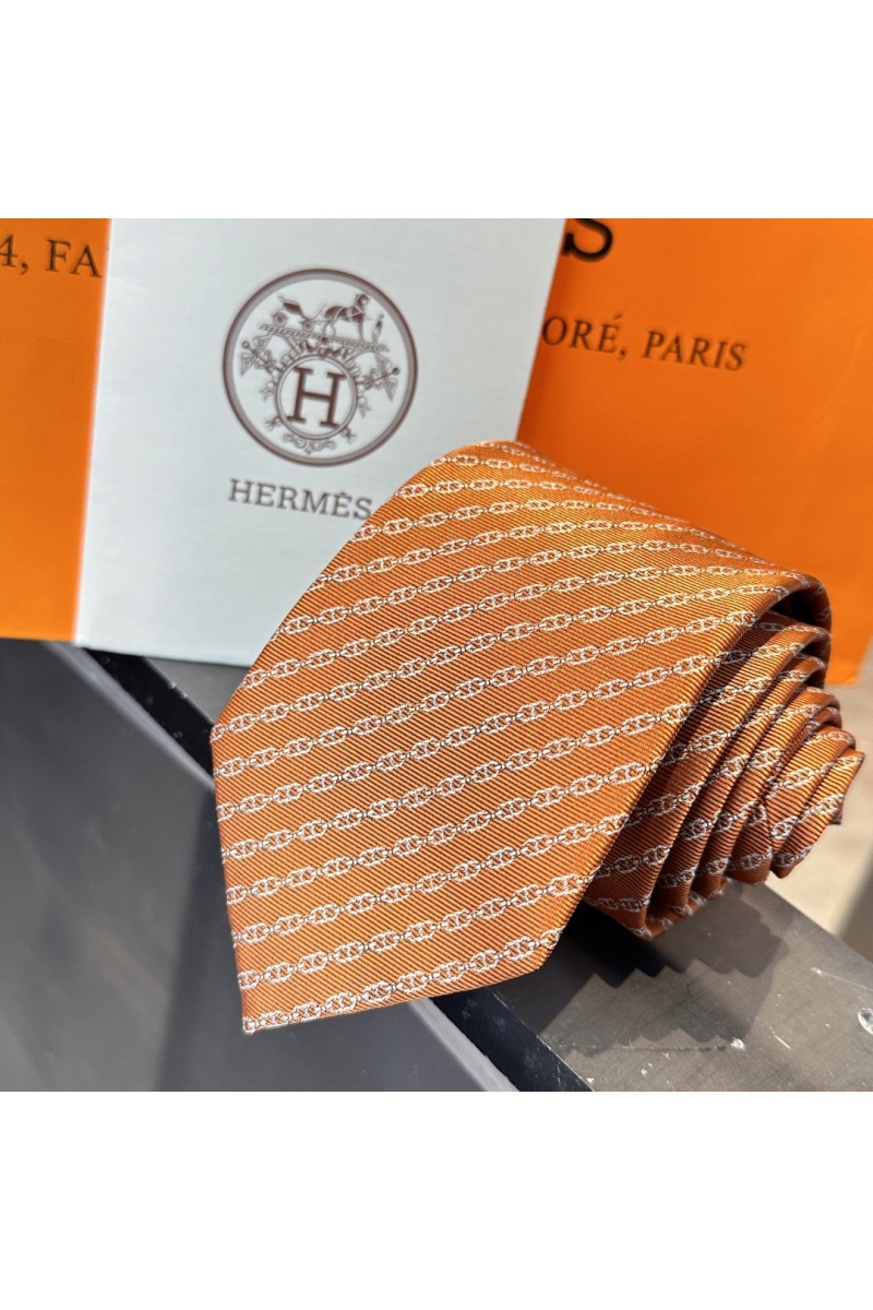 Hermes Галстук Jetez l'Ancre premium - Orange