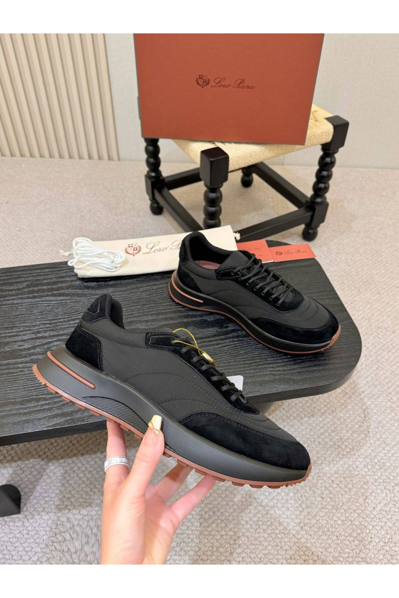 Loro Piana Мужские кроссовки Week End Walk - Black
