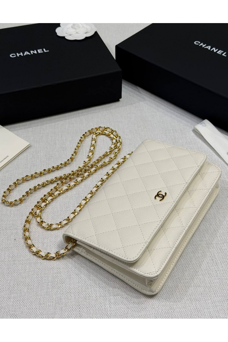 Chаnеl Кожаная сумка Wallet on Chain premium 19x12x4 см