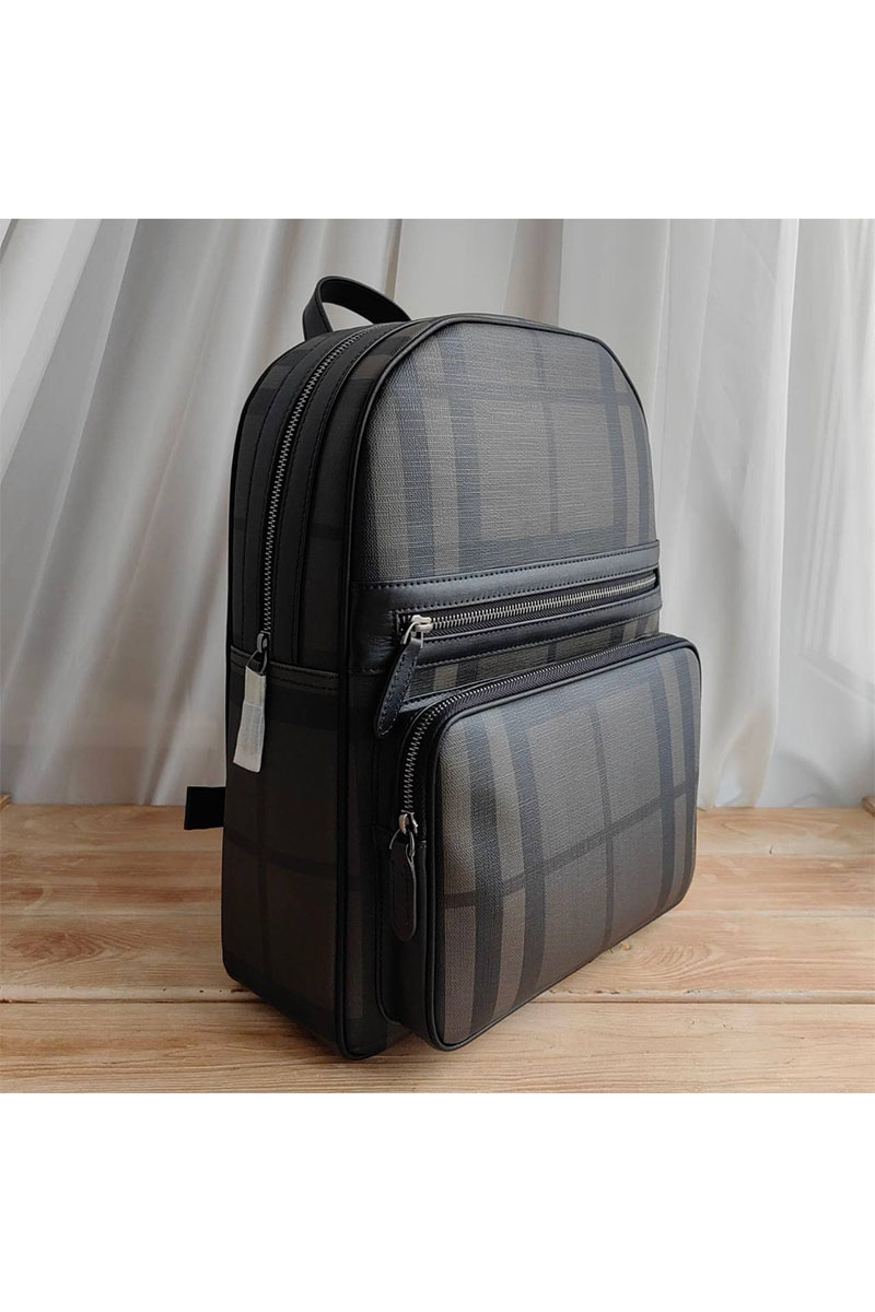 Burberry Кожаный рюкзак London Check 39х28x9 см