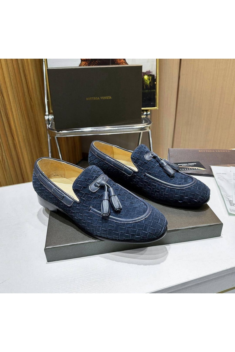 Bоttеgа Vеnеtа Мужские замшевые лоферы Intrecciato - Navy