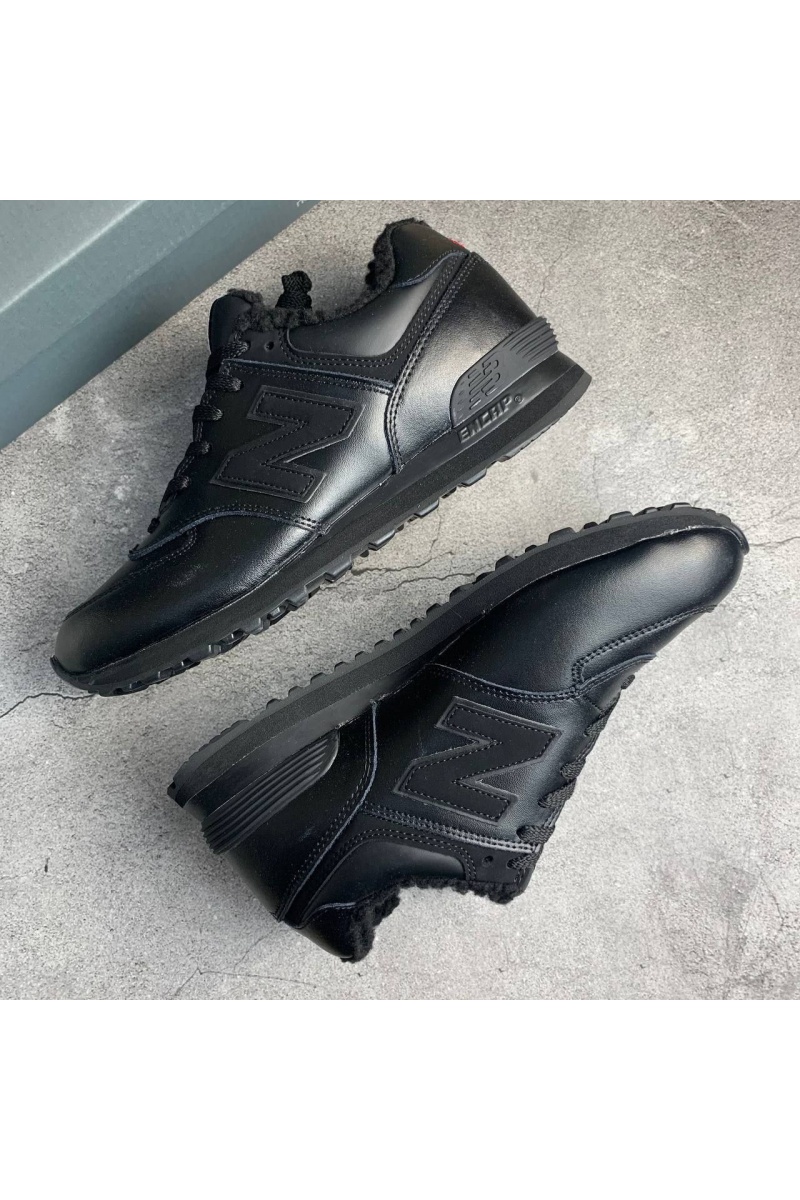 Sneakers Зимние кроссовки с мехом 574 Leather - Black 