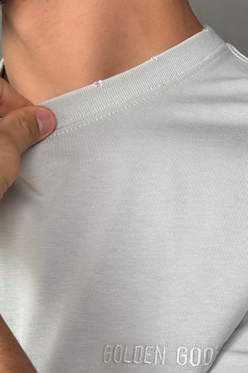 Designer Clothing Мужская серая футболка Golden Goose 
