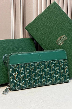 Кожаное портмоне Goyard Matignon GM premium 20x11x2.3 см