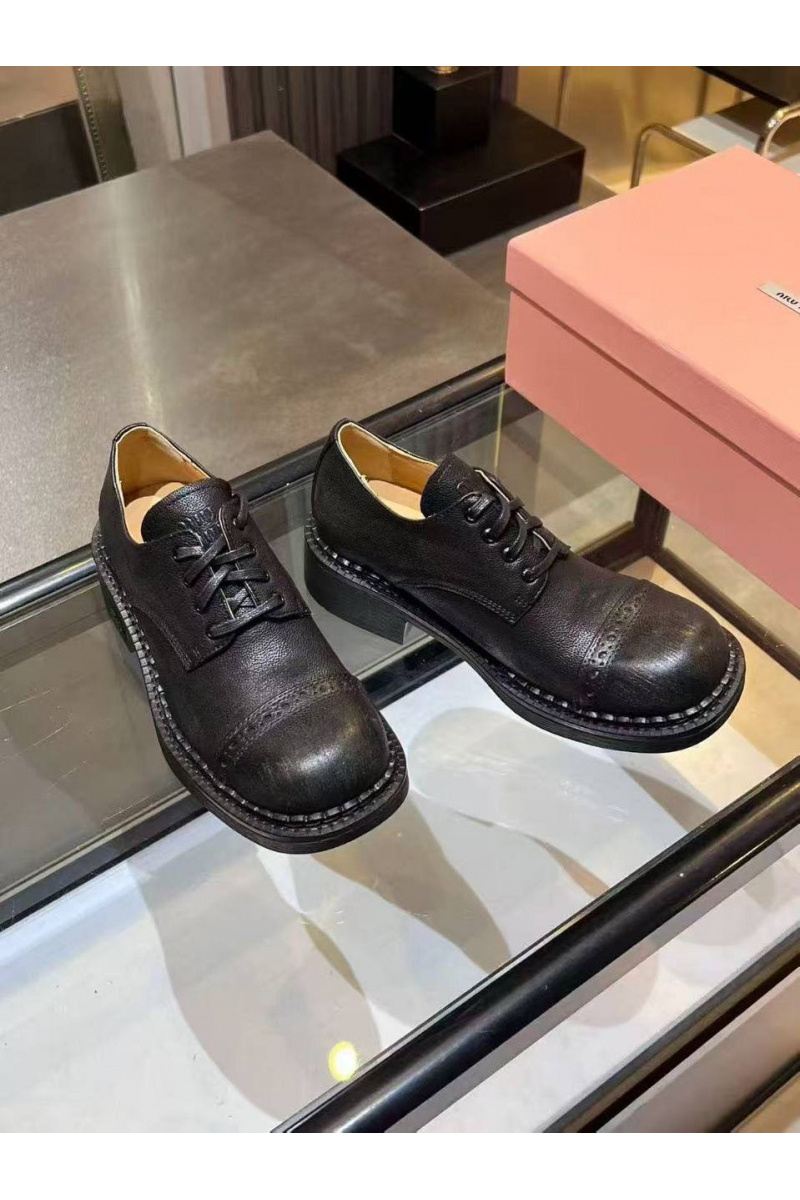 MIU MIU Женские кожаные ботинки дерби 