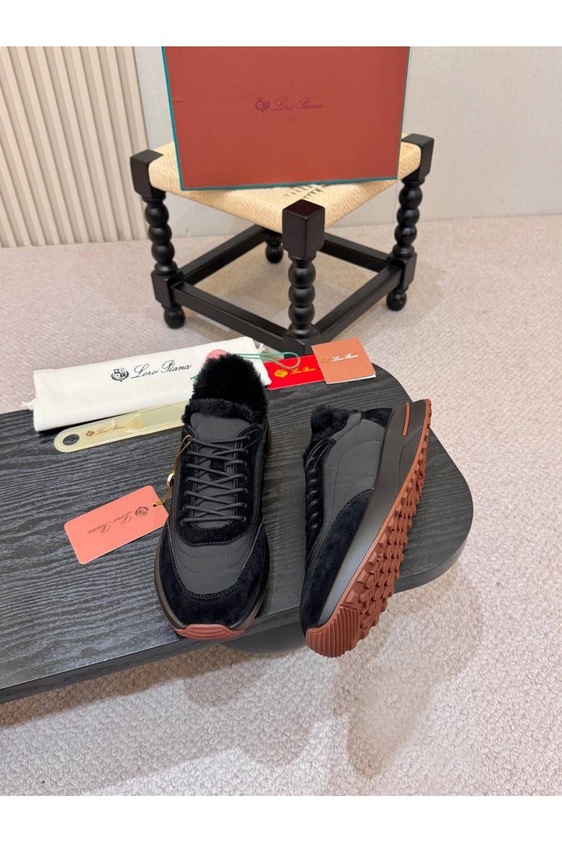 Loro Piana Кроссовки с мехом Week End Walk Evo premium