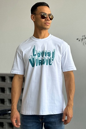 Белая оверсайз футболка Virgil Abloh