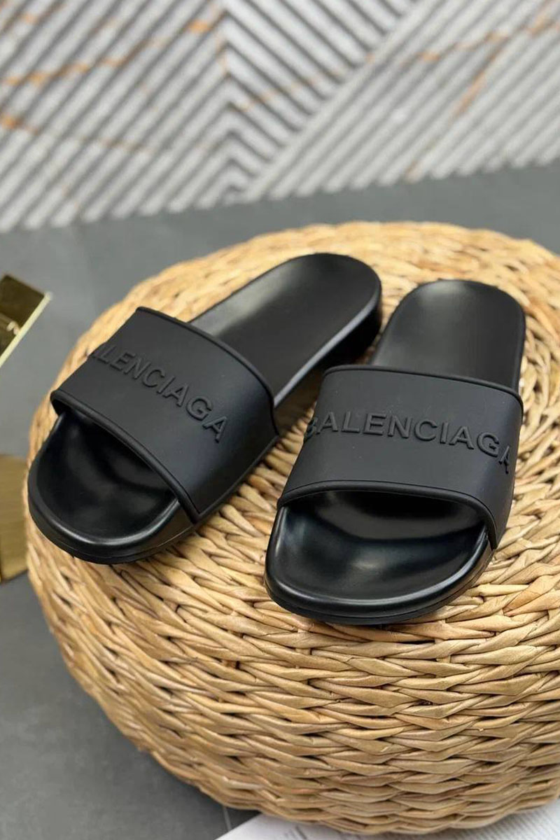 Balenciaga Мужские шлёпанцы embossed-logo