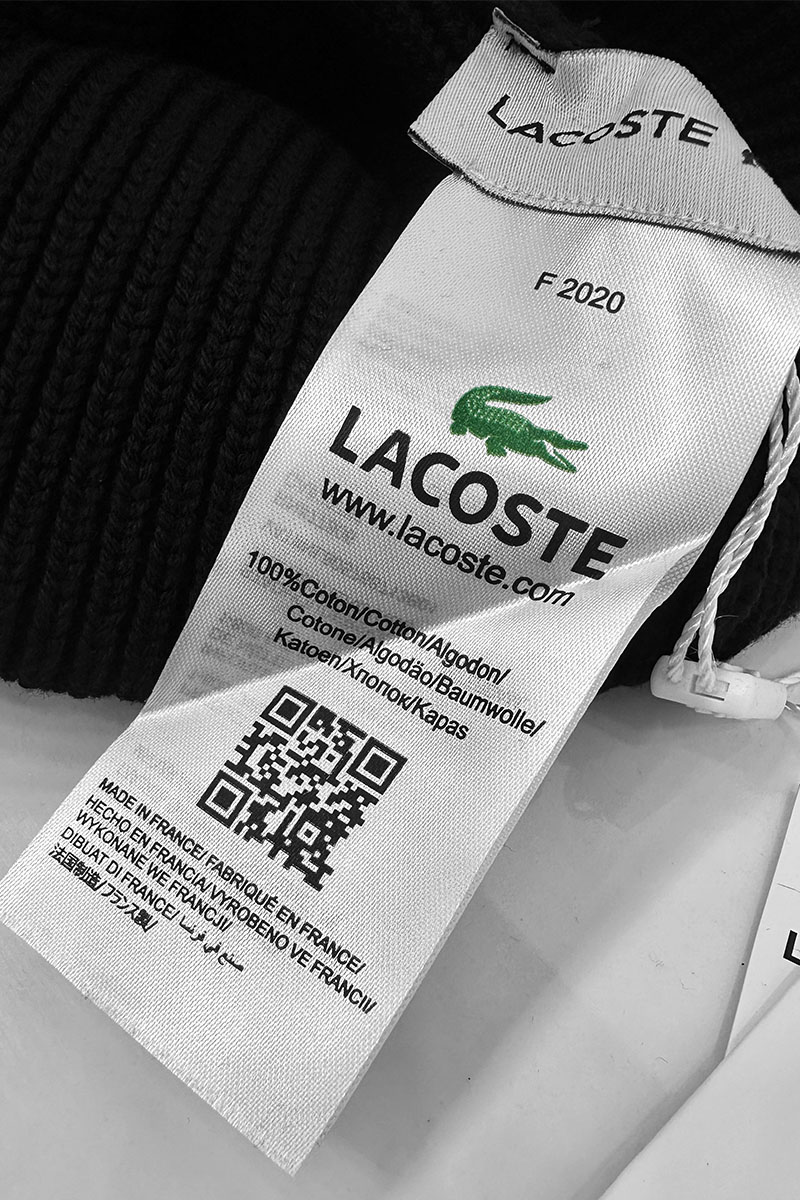 Lacoste Шапка чёрного цвета logo-embroidered