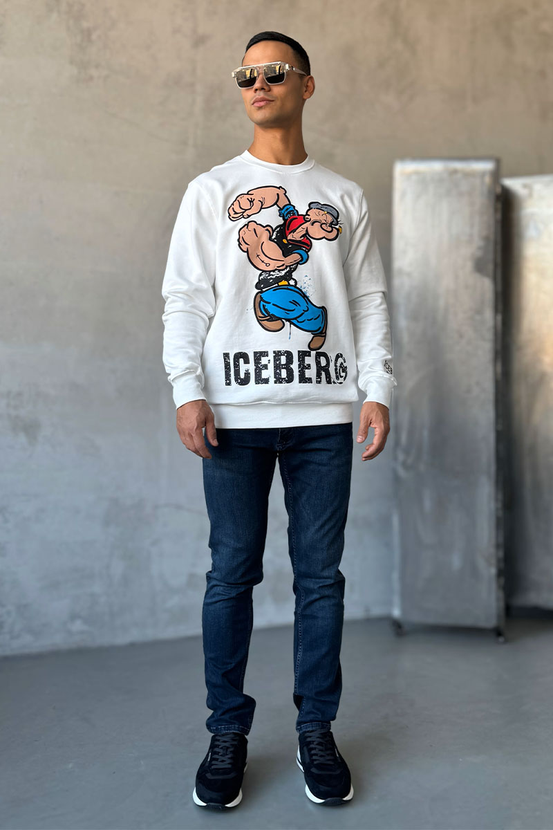 Iceberg Свитшот белого цвета Popeye 