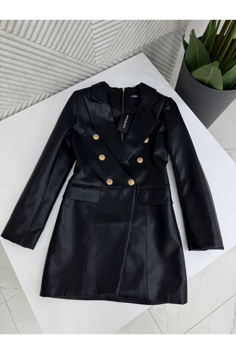 Balmain Чёрное женское платье-пиджак 