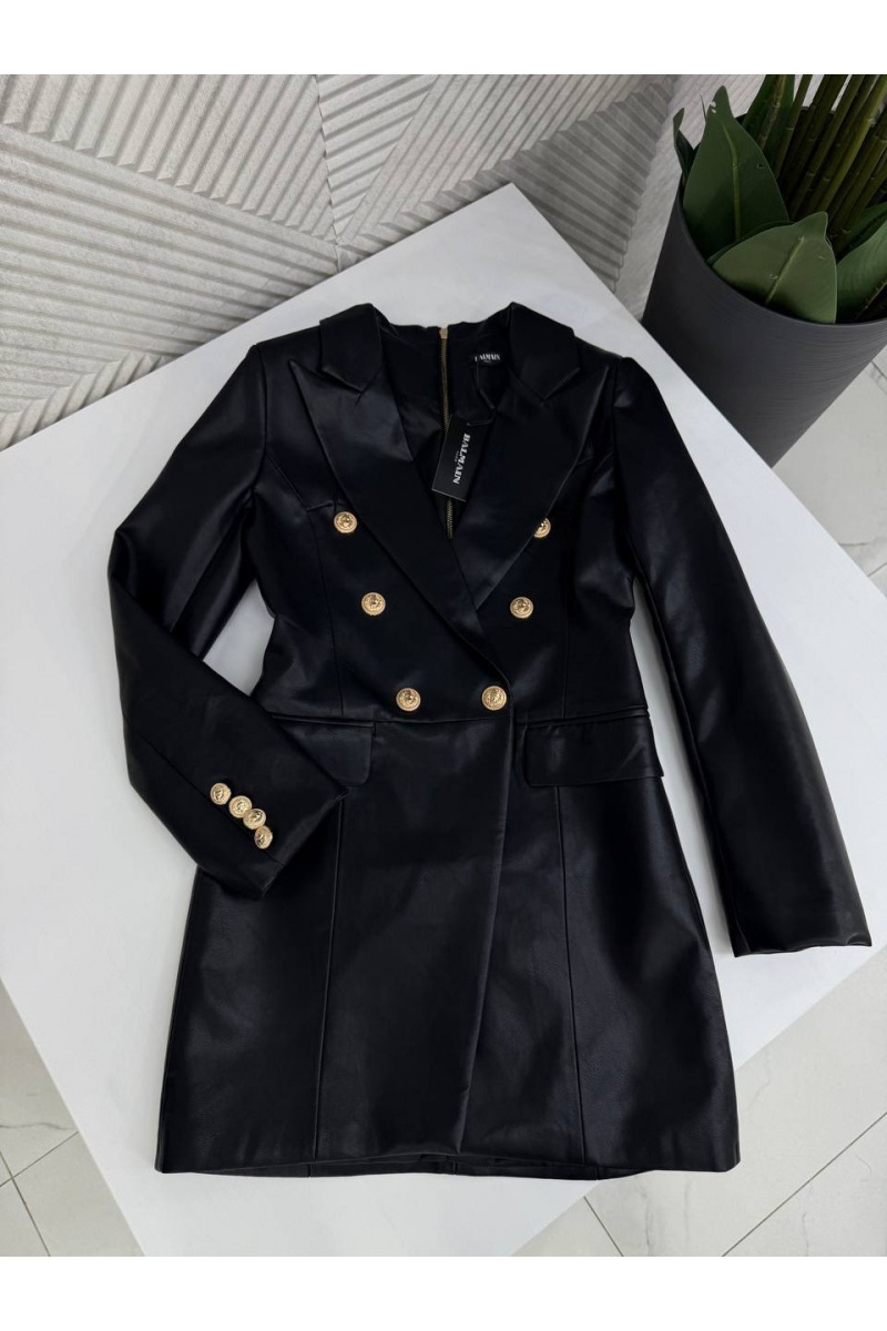 Balmain Чёрное женское платье-пиджак 