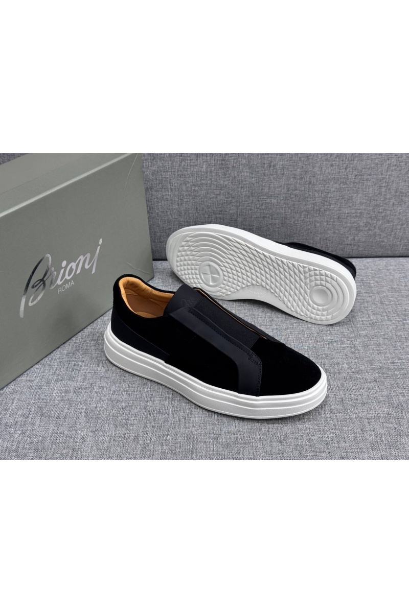 Brioni Мужские комбинированные слипоны 