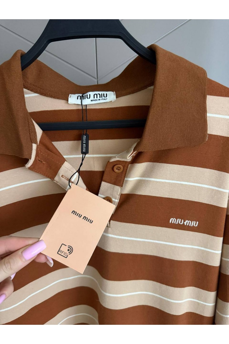 MIU MIU Женское поло с длинным рукавом premium