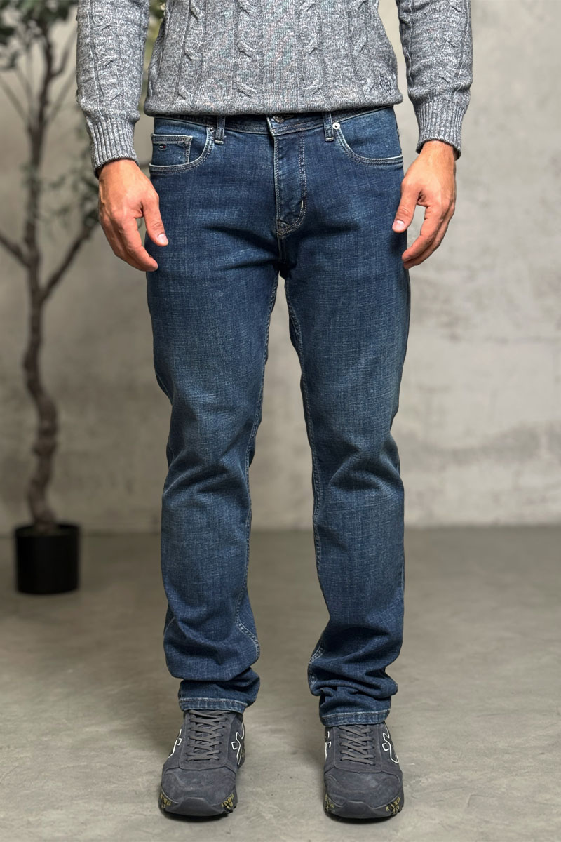 Tommy Hilfiger Мужские синие джинсы straight fit