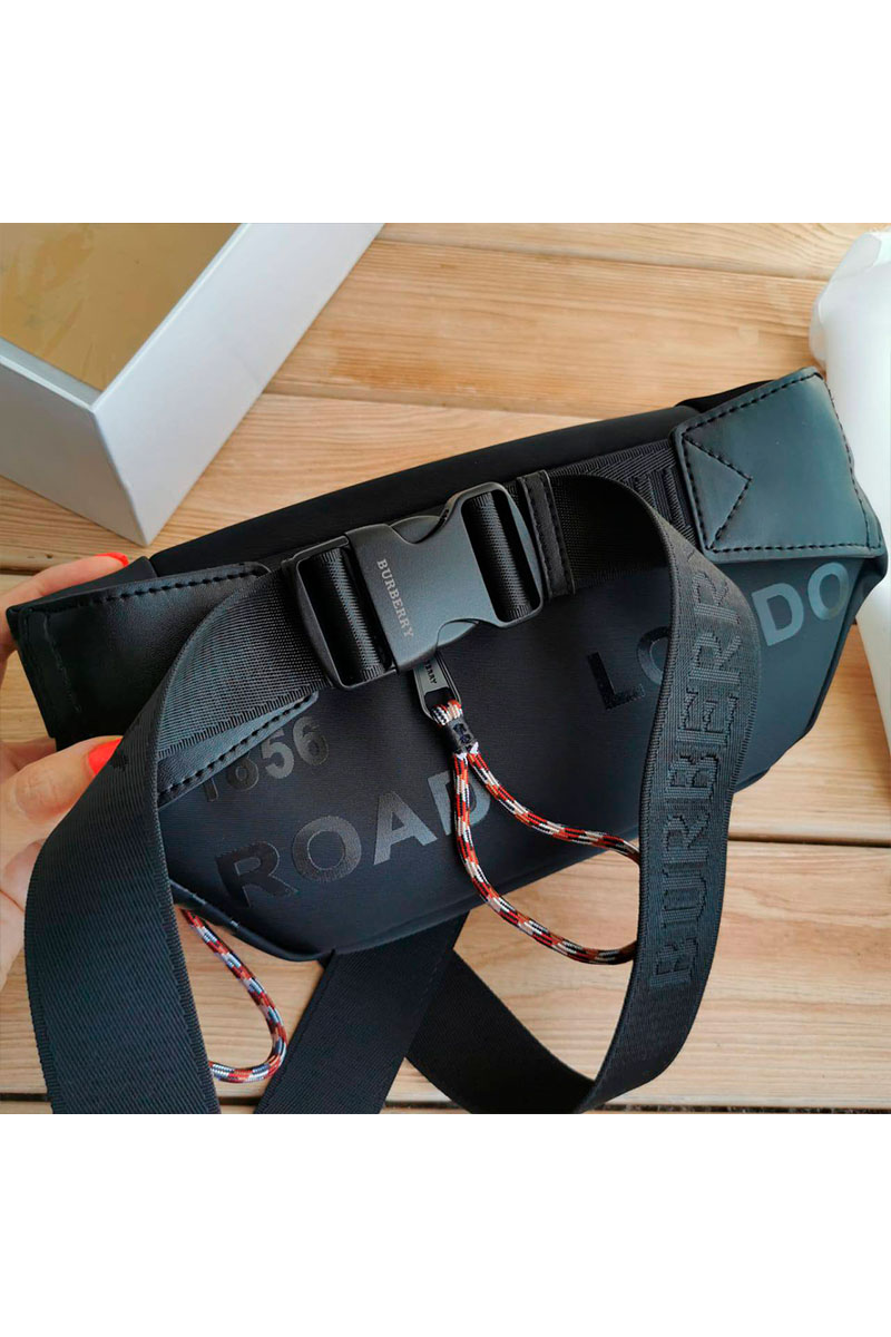 Burberry Текстильная сумка на пояс Sonny Bum Horseferry Print 28x14 см