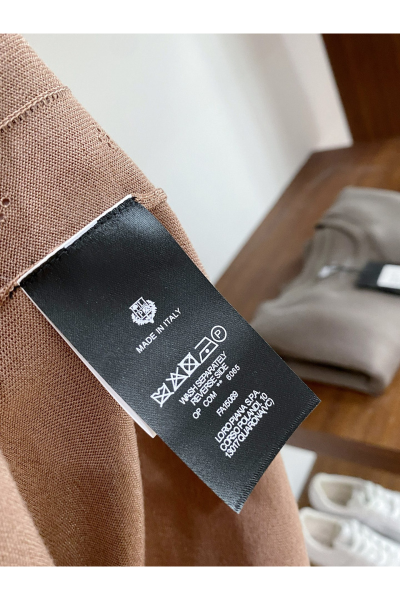 Loro Piana Мужское коричневое поло premium