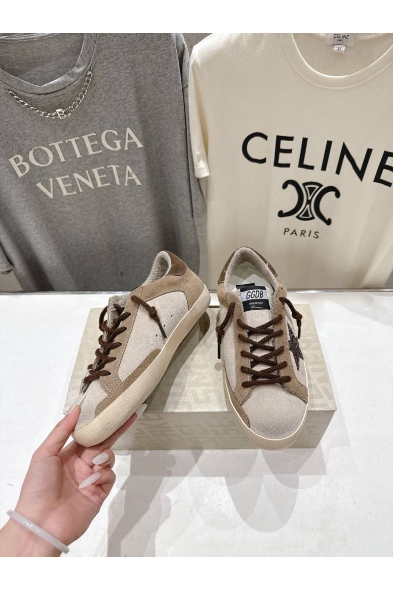 Designer Clothing Женские кожаные кроссовки Golden Goose Super Star premium