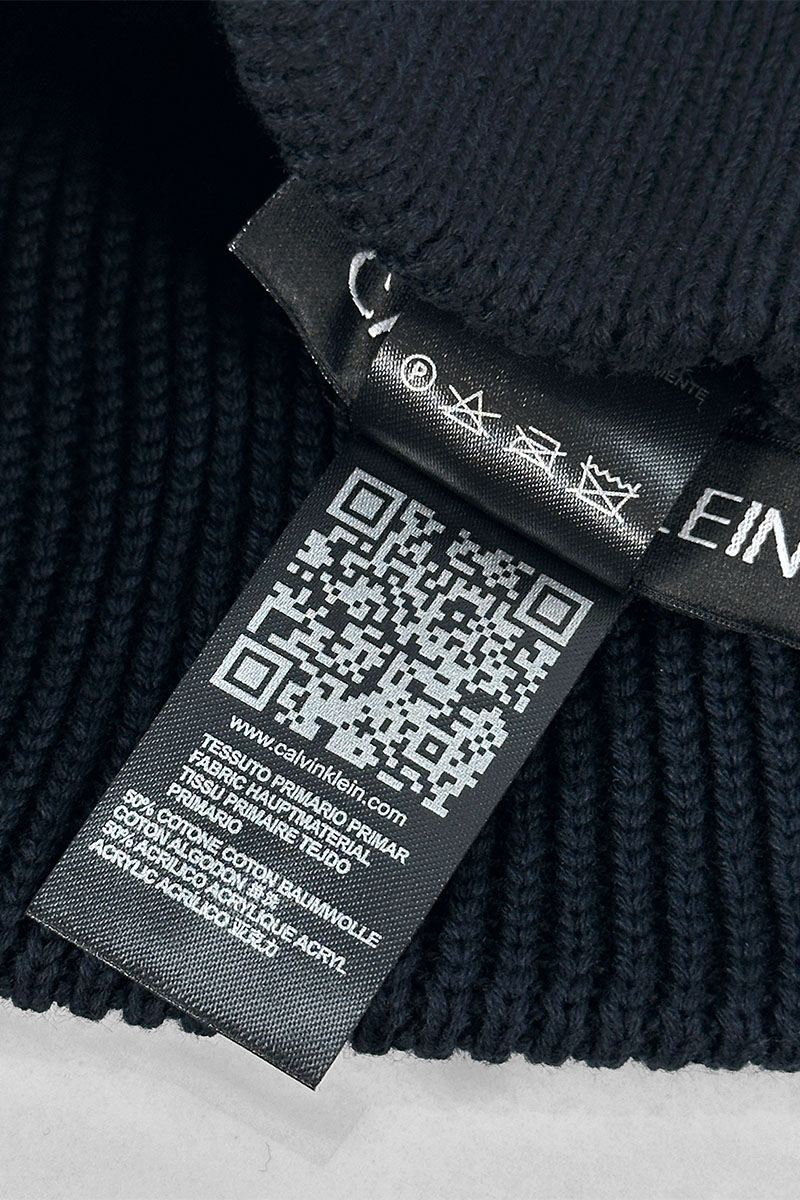 Calvin Klein Тёмно-синяя шапка monologo patch