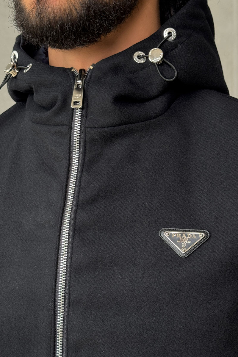 Prada Мужской двусторонний жилет тёмно-синего цвета