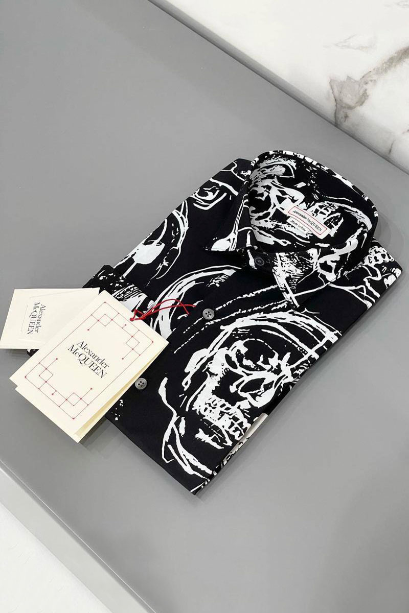 Alexander McQueen Мужская рубашка Skull - Black