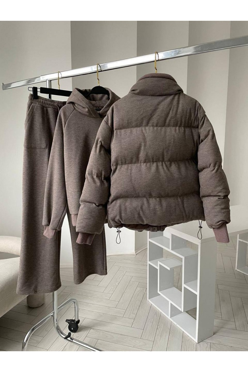 Loro Piana Женский костюм тройка на флисе premium - Brown