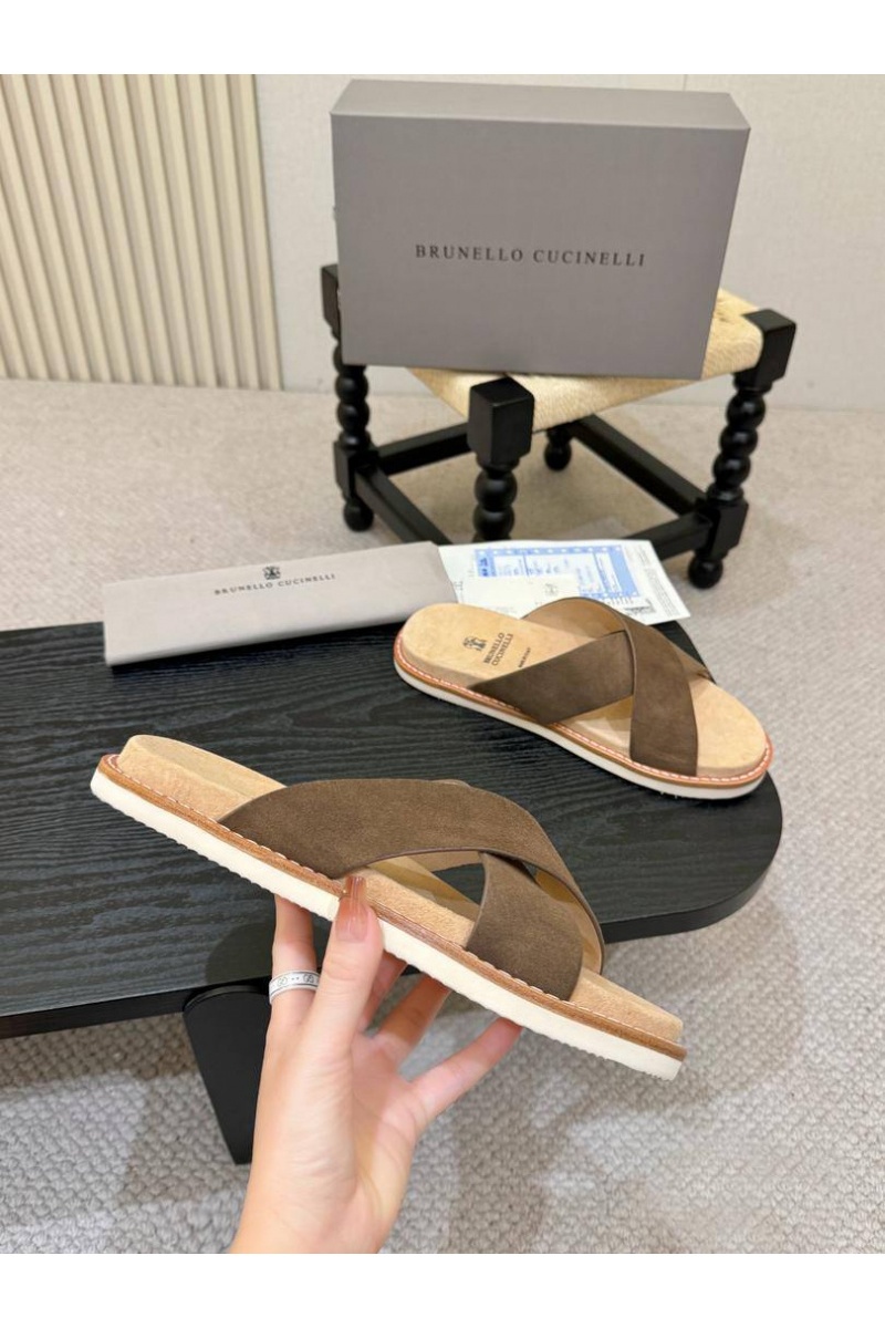 Brunеllо Сuсinеlli Замшевые шлёпанцы Crossover