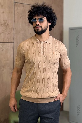 Мужское бежевое поло 