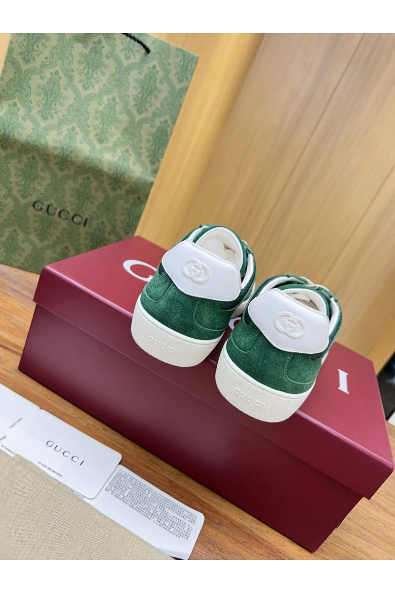 Gucci Женские замшевые кеды Premium - Green