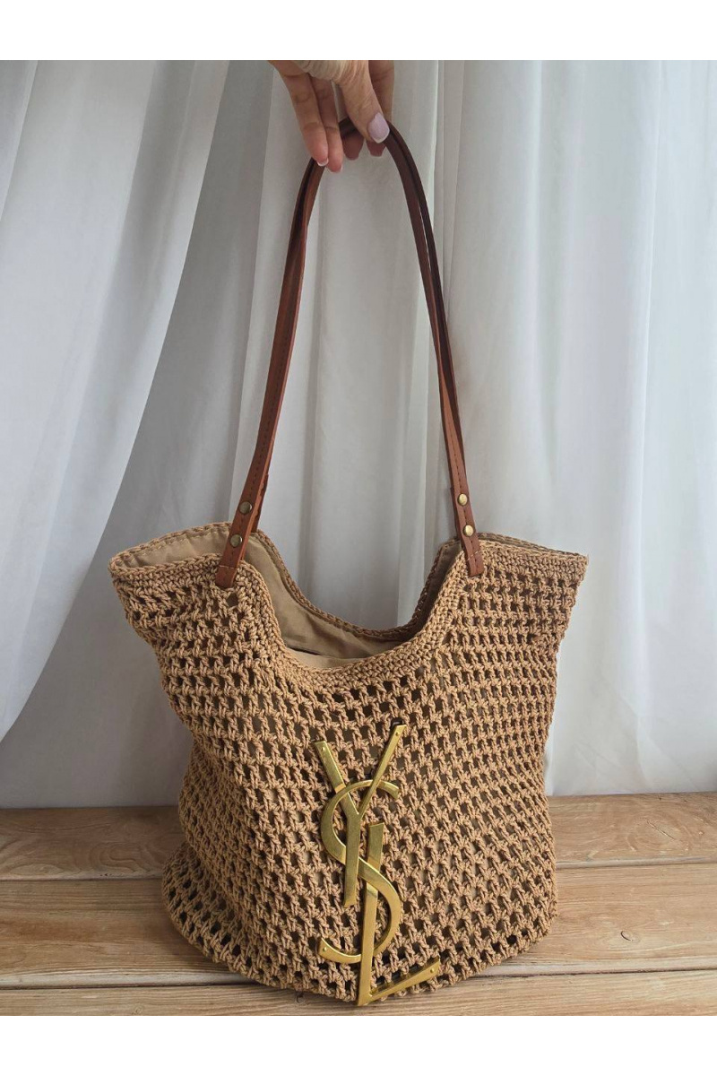 Yves Saint Laurent Плетёная сумка шоппер 33x38 см