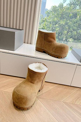 Женские ботинки Alaska Fur Bootie Premium - Brown