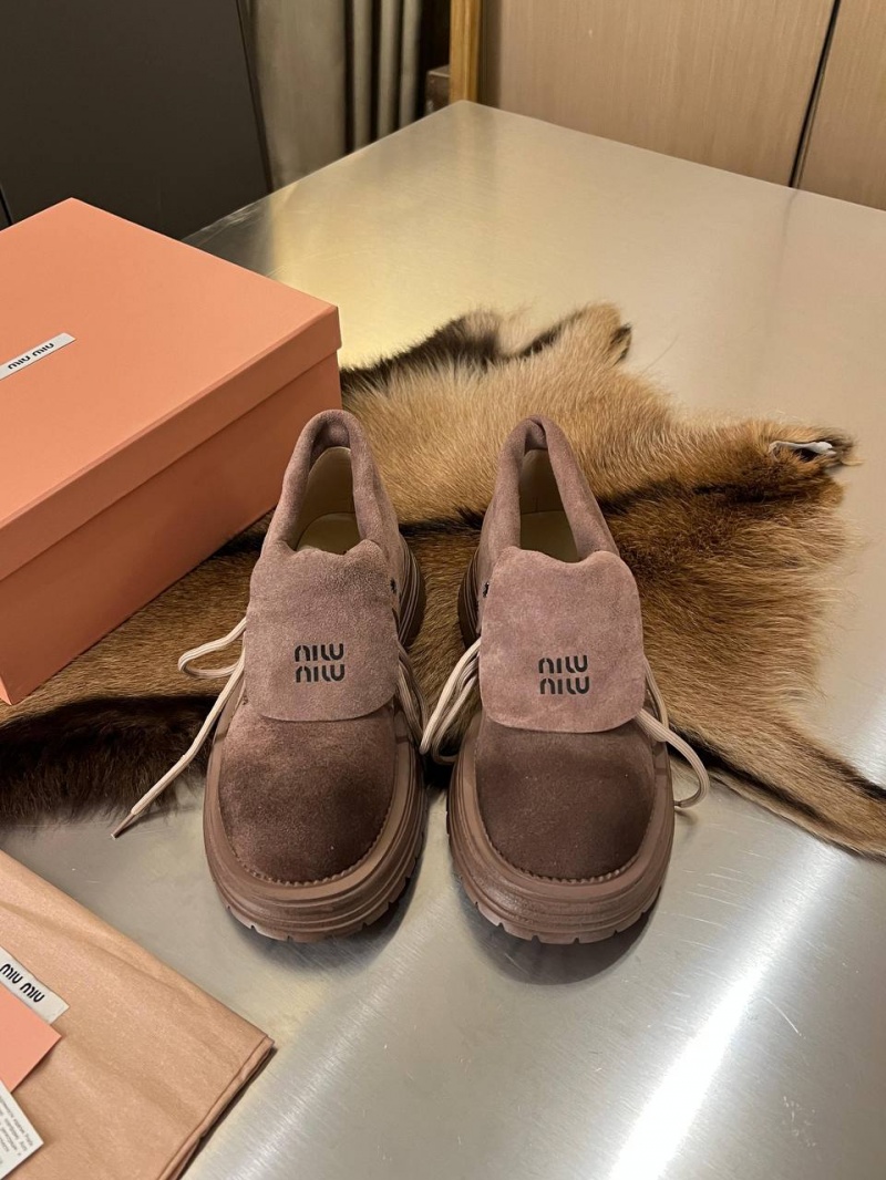 MIU MIU Женские замшевые ботинки Premium - Brown