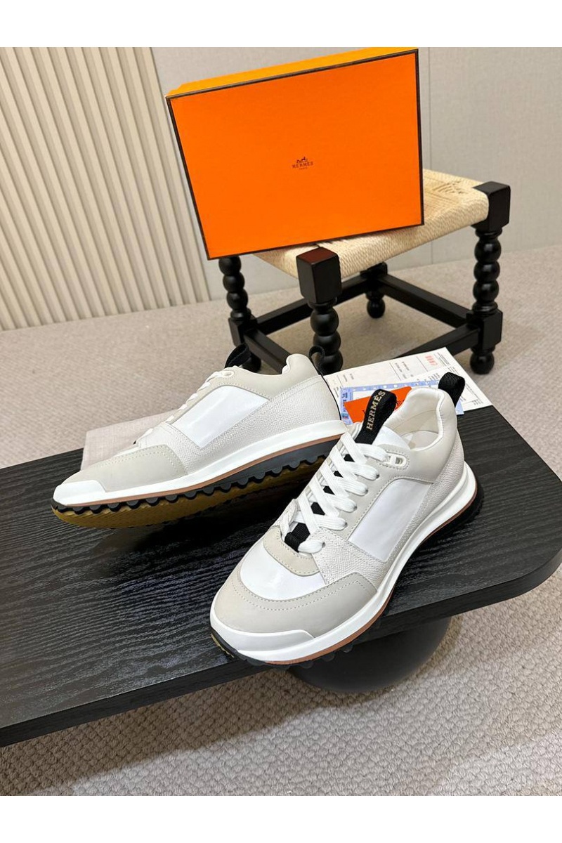 Hermes Мужские кроссовки Leader - White
