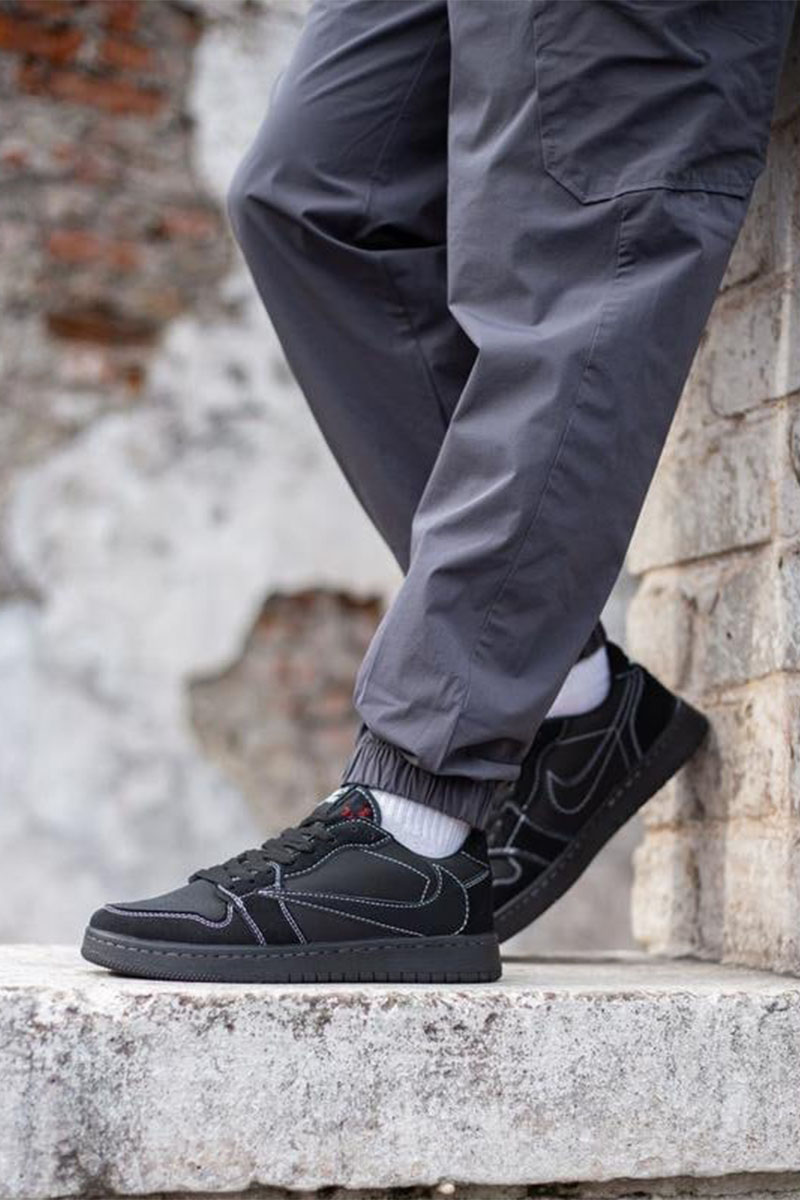 Nike Кроссовки AJ1 x Travis Scott "Black Phantom" Premium