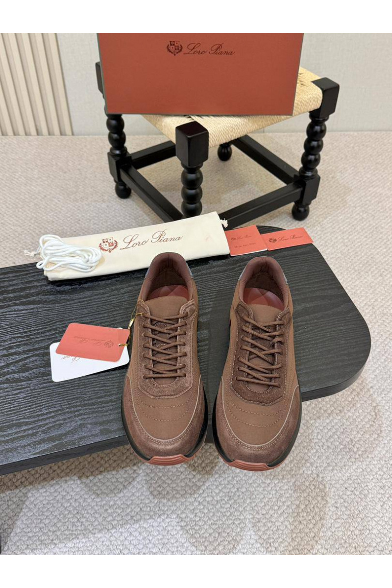 Loro Piana Мужские кроссовки Week End Walk - Brown