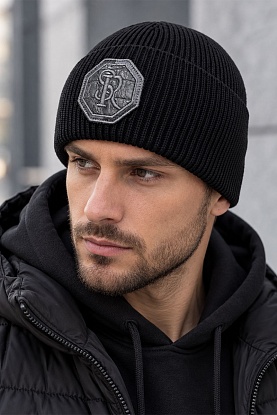 Шапка logo-embroidered - Black