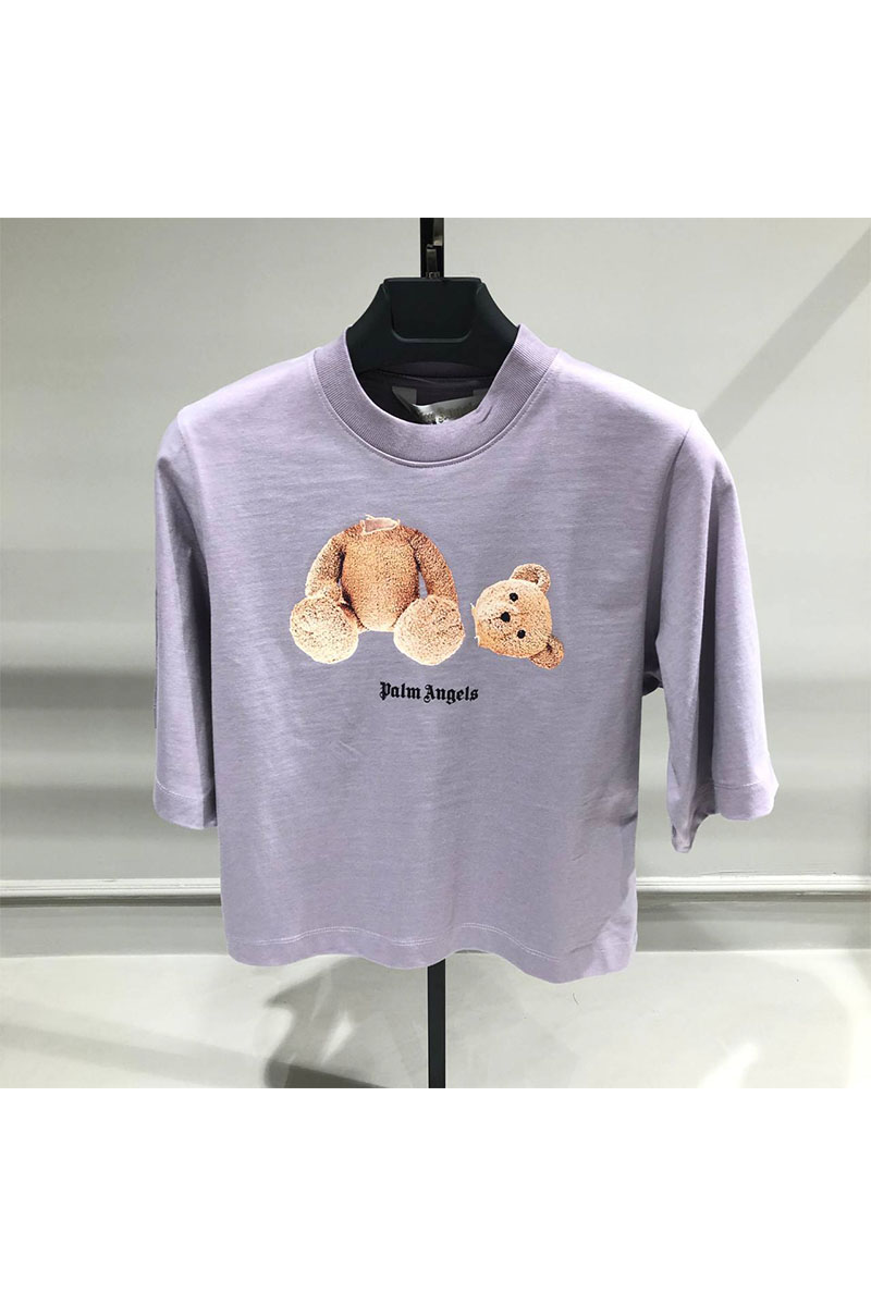 Palm Angels Женская оверсайз футболка Teddy - Light Purple
