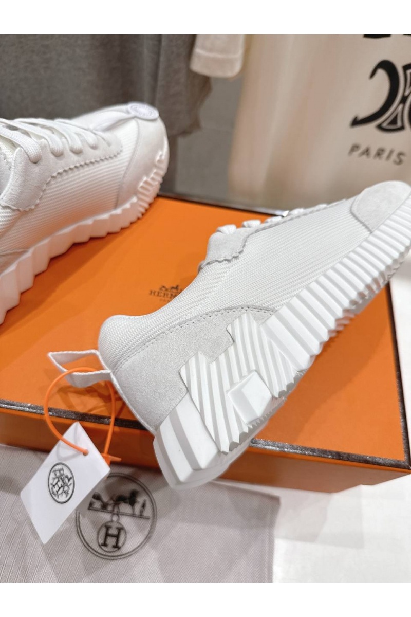 Hermes Женские кроссовки Bouncing  premium - White