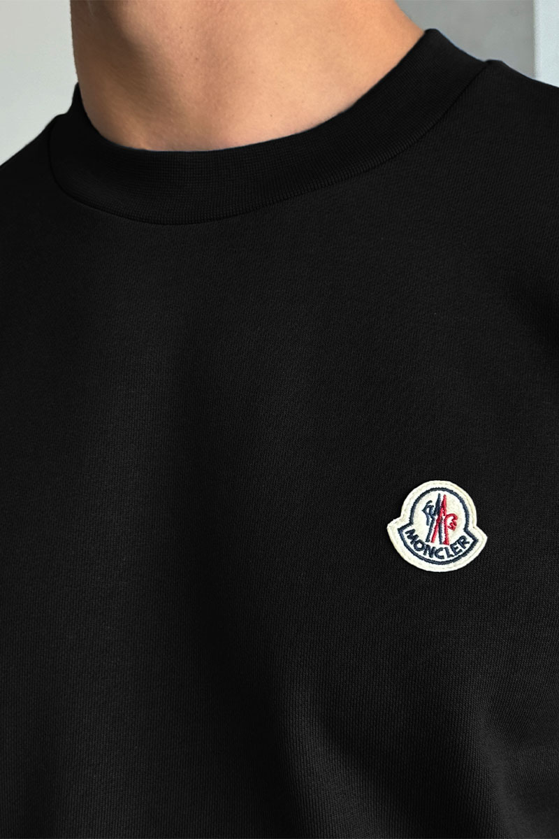Moncler Свитшот чёрного цвета logo-patch