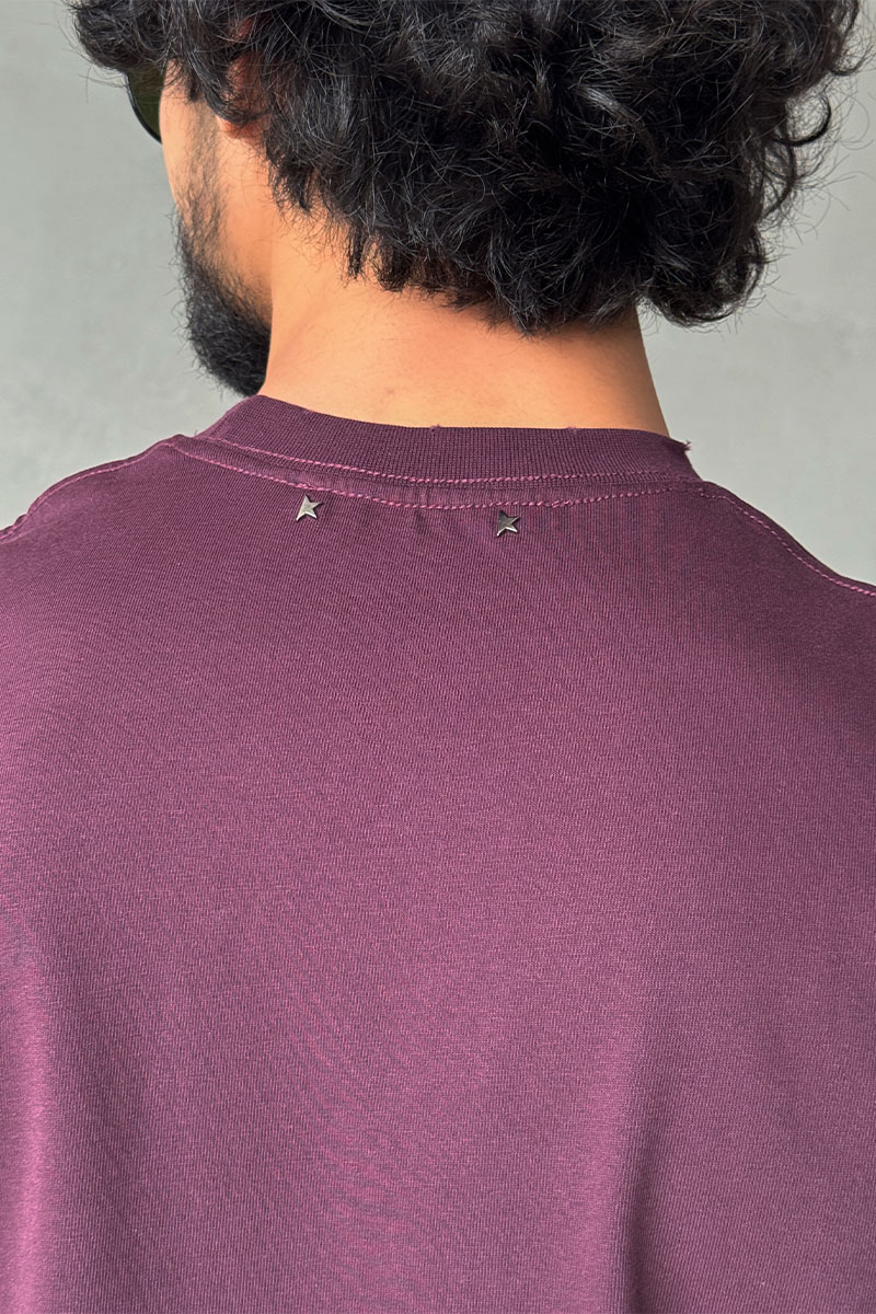 Designer Clothing Мужская фиолетовая футболка Golden Goose 