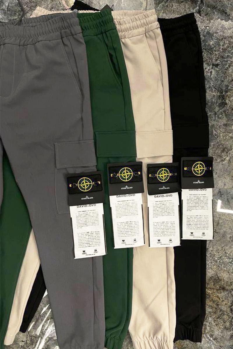 Stone Island Мужские зелёные джоггеры compass-patch