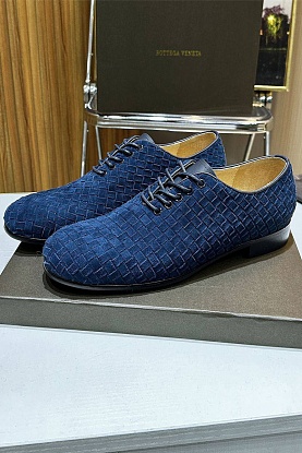 Мужские замшевые ботинки Intrecciato - Navy